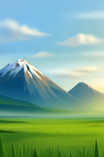 Geometric Impressionist Landscapes style AI image example 2