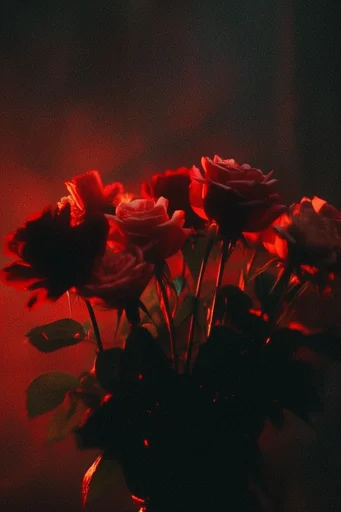 Crimson Noir Chiaroscuro style reference image — chiaroscuro