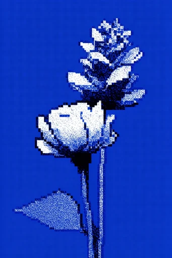 Cobalt Digital Noir style reference image — voxel topography