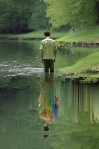 Digital Chlorophyll Glitch moodboard — generate AI images in this style