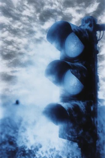 Ethereal Nocturnal Cyan style reference image — spectral silhouette