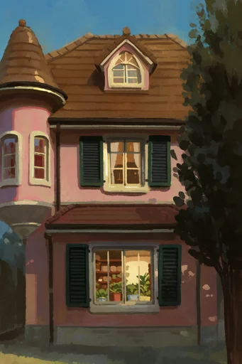 Nostalgic Cozy Illustration style AI image example 4