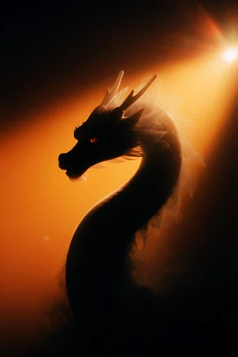 Luminous Amber Noir style reference image — cinematic backlighting