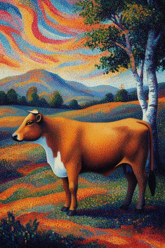 Luminous Chromatic Pointillism style reference image — neo-impressionism