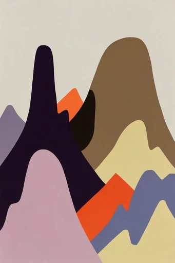 Mid-Century Graphic Minimalism style reference image — mid-century modern graphic