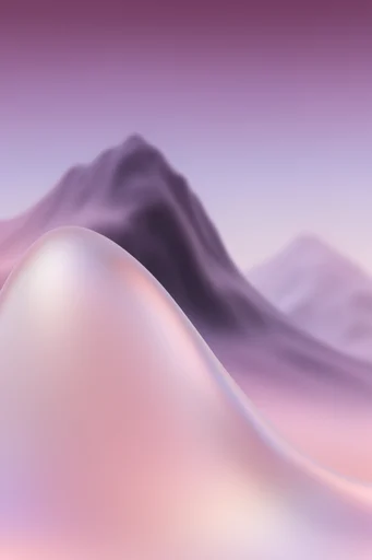 Ethereal Liquid Iridescence style reference image — translucent liquid glass