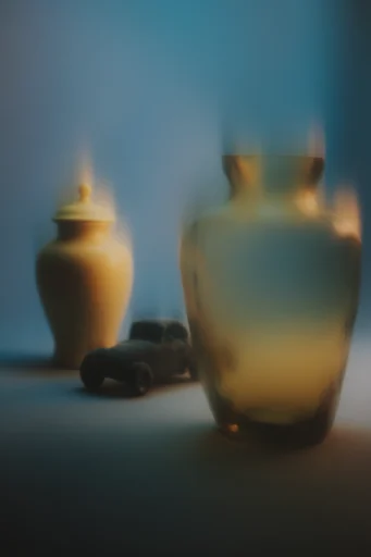 Ethereal Kinetic Luminescence style reference image — golden amber rim lighting