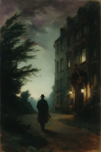 Cinematic Gothic Nocturne style AI image example 2