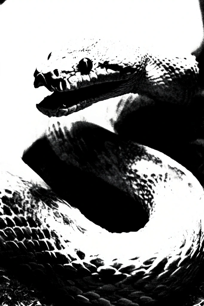Gritty Monochromatic Punk style AI image example 3