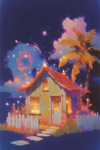 Luminous Cosmic Dreamscapes style AI image example 4