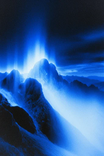 Luminous Cobalt Nocturne style reference image — monochromatic electric blue