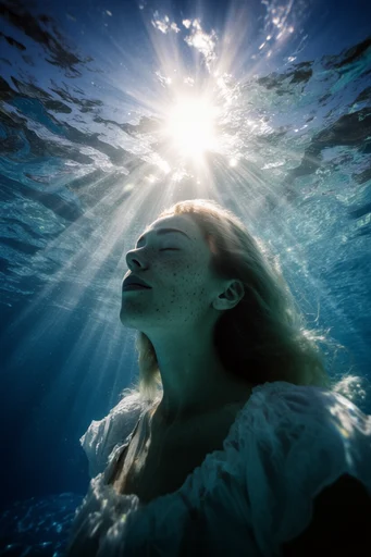 Luminous Abyssal Radiance style reference image — deep ocean blue