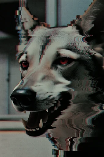 Analog Glitch Gothic style reference image — CRT scanlines