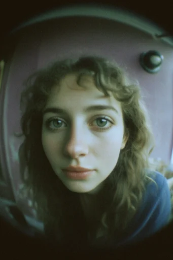 Cinematic Analog Liminality style reference image — voyeuristic framing