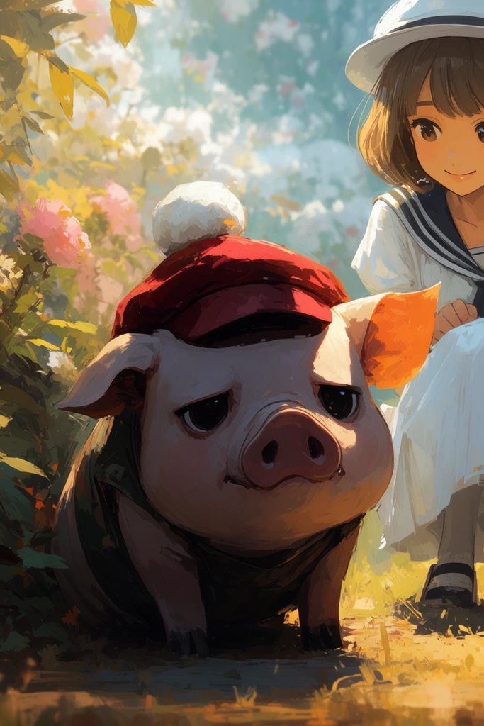 Luminous Painterly Anime style AI image example 3