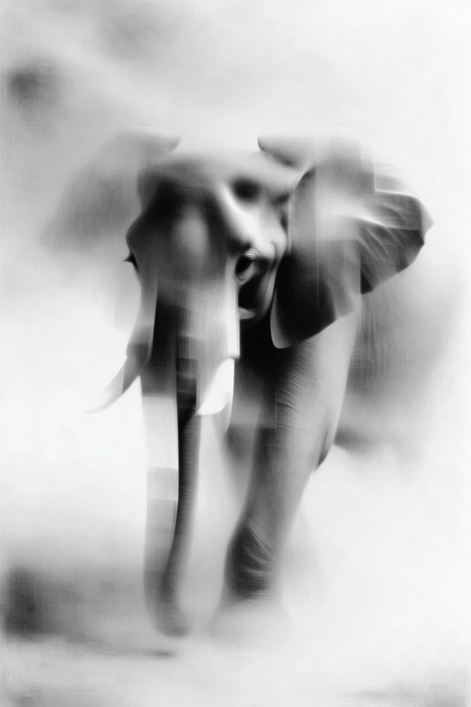 Spectral Monochrome Etherealism style AI image example 3