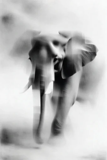 Spectral Monochrome Etherealism style reference image — ghostly silhouette