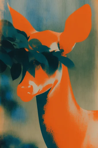 Thermal Noir Surrealism style reference image — risograph and film grain texture