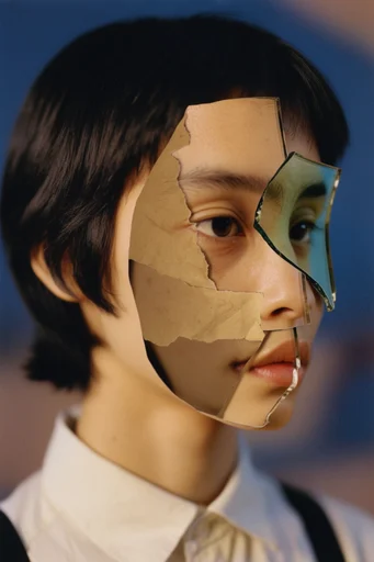 Surreal Deconstructed Portraiture moodboard — generate AI images in this style