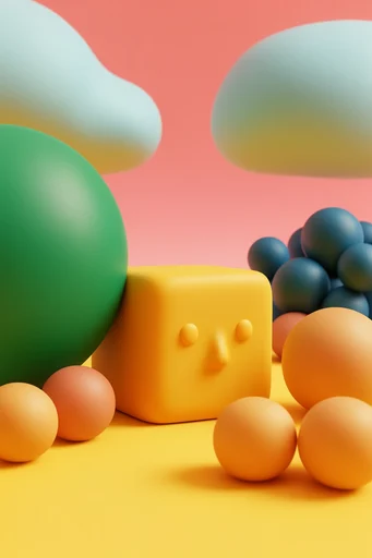 Tactile Clay Minimalist style reference image — matte texture