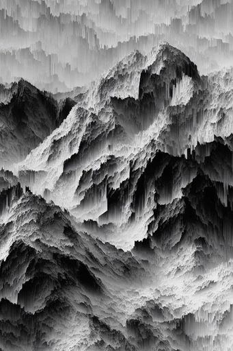 Monochromatic Digital Erosion style reference image — monochrome
