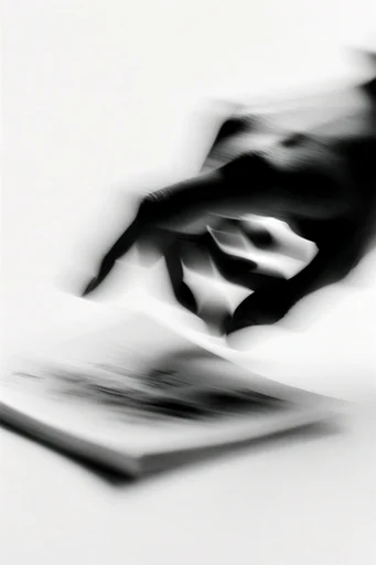 Kinetic Monochrome Minimalism style reference image — motion blur