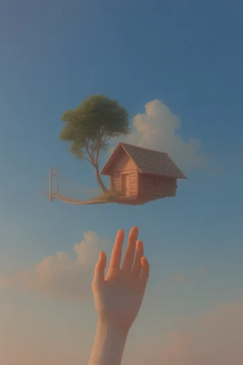 Ethereal Surrealist Geometry style reference image — impossible geometry