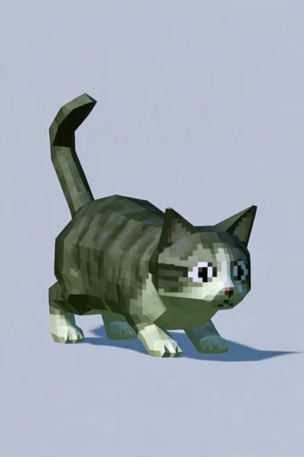 Nostalgic Low-Poly Digital style reference image — 90s CGI aesthetic