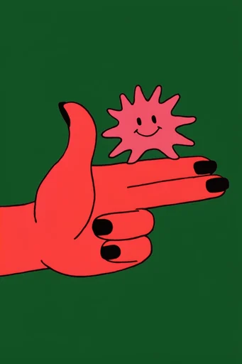 Graphic Melancholic Surrealism style reference image — stark color contrast