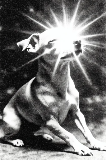 Ethereal Noir Grain style reference image — halftone pattern