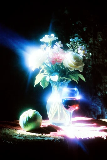 Spectral Nocturnal Noir style reference image — overexposed glowing silhouette