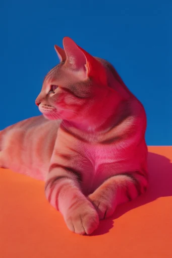 Hyper-Saturated Surreal Pop style reference image — graphic shadow play