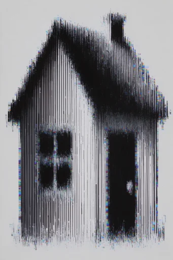 Synthetic Glitch Core style AI image example 4