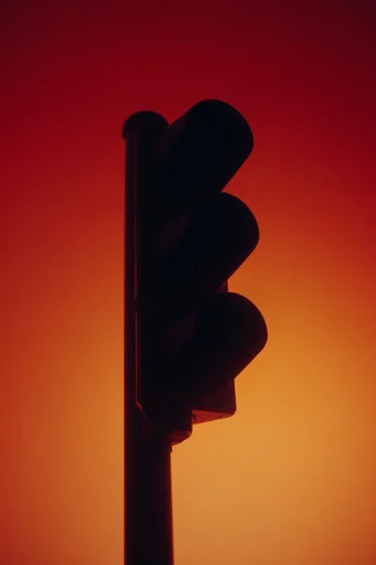 Cinematic Crimson Minimalism style reference image — saturated crimson background