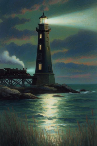 Luminous Nocturnal Hatchwork style reference image — dreamlike impressionism