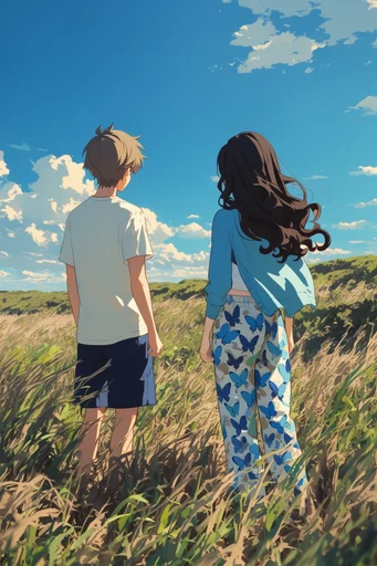 Vibrant Summer Anime style reference image — sun-drenched lighting