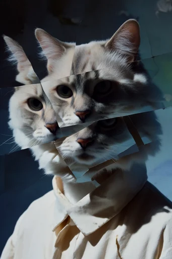 Refractive Noir Surrealism style reference image — geometric surrealism
