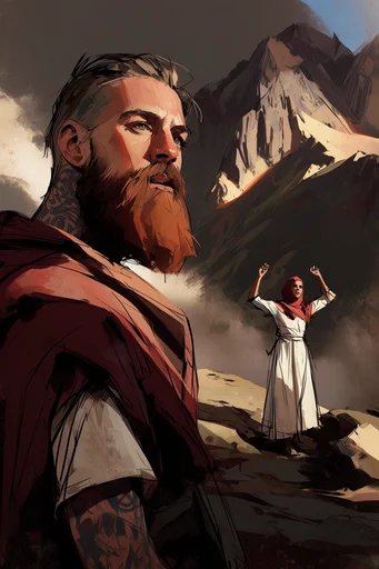 Textured Dramatic Realism style reference image — painterly digital brushstrokes
