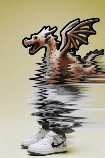 Deconstructed Digital Surrealism style reference image — liquid motion trail