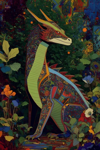 Graphic Maximalist Tapestry style reference image — flat saturated color fields