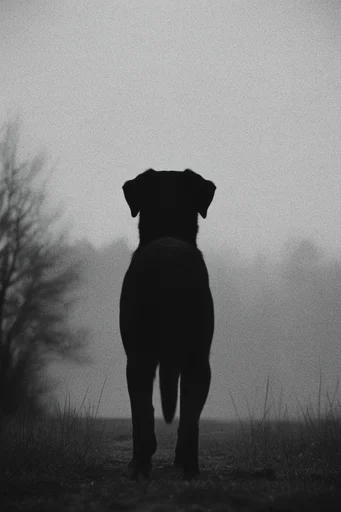 Monochrome Ethereal Noir style reference image — soft-focus bloom