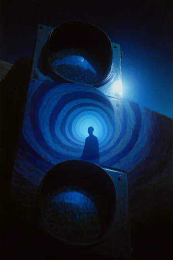 Luminous Cosmic Dreamscape style reference image — cosmic high-contrast lighting