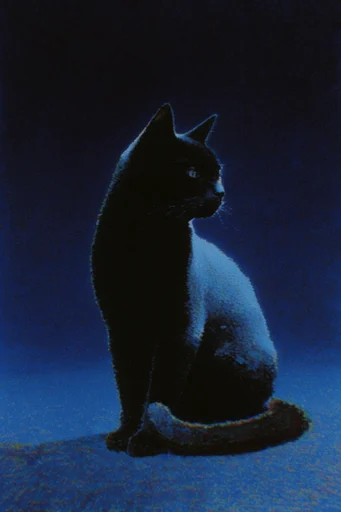 Nocturnal Cobalt Liminality style reference image — chromatic aberration