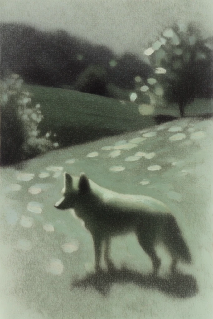 Hazy Nocturnal Tonalism style AI image example 3
