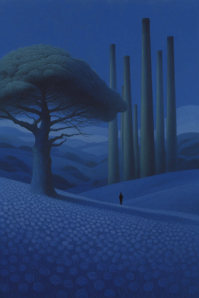 Monoliths of Cosmic Solitude style AI image example 2