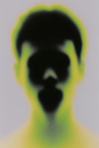 Ethereal Neon Aura style reference image — minimalist composition