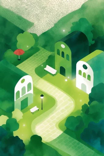 Whimsical Isometric Diorama style reference image — isometric miniature diorama