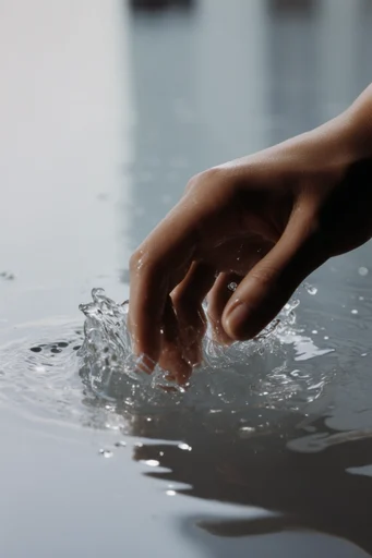 Liquid Avant-Garde Noir style reference image — hyperrealistic wet skin