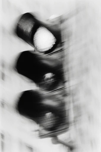 Kinetic Monochrome Noir style reference image — motion blur portrait