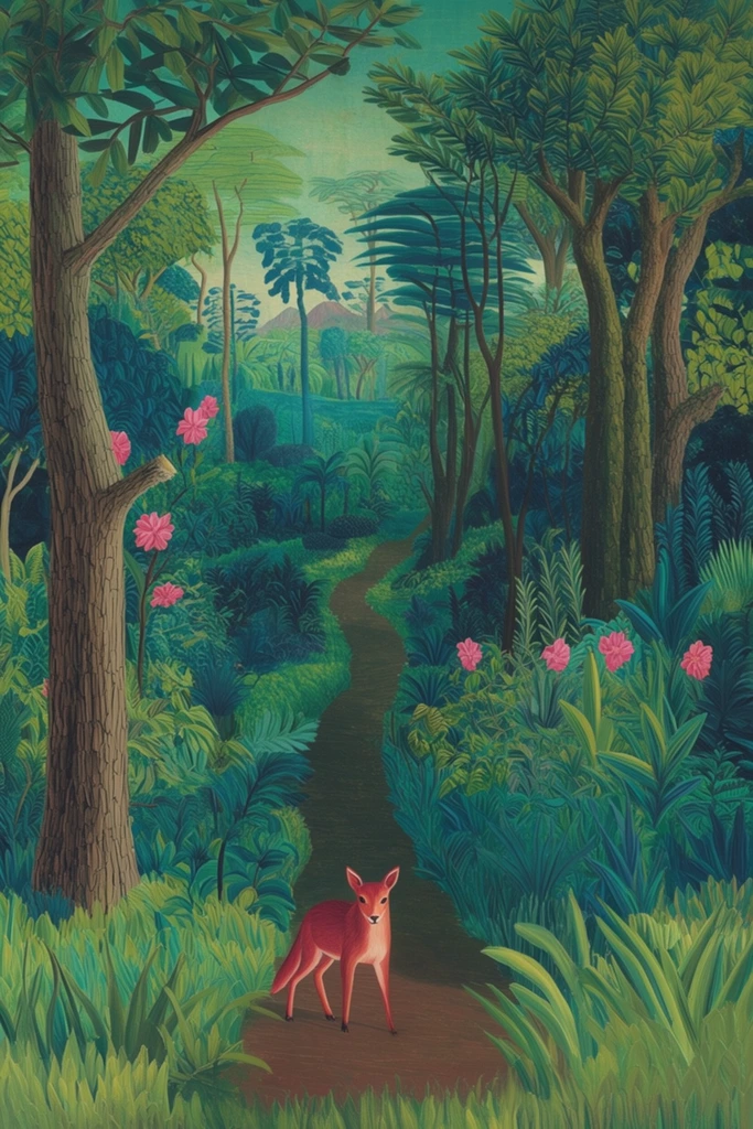 Verdant Mythic Tapestry style AI image example 3